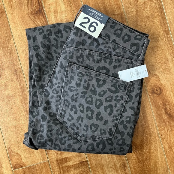NWT Vintage Slim High Rise Leopard Print 26 - Picture 5 of 5